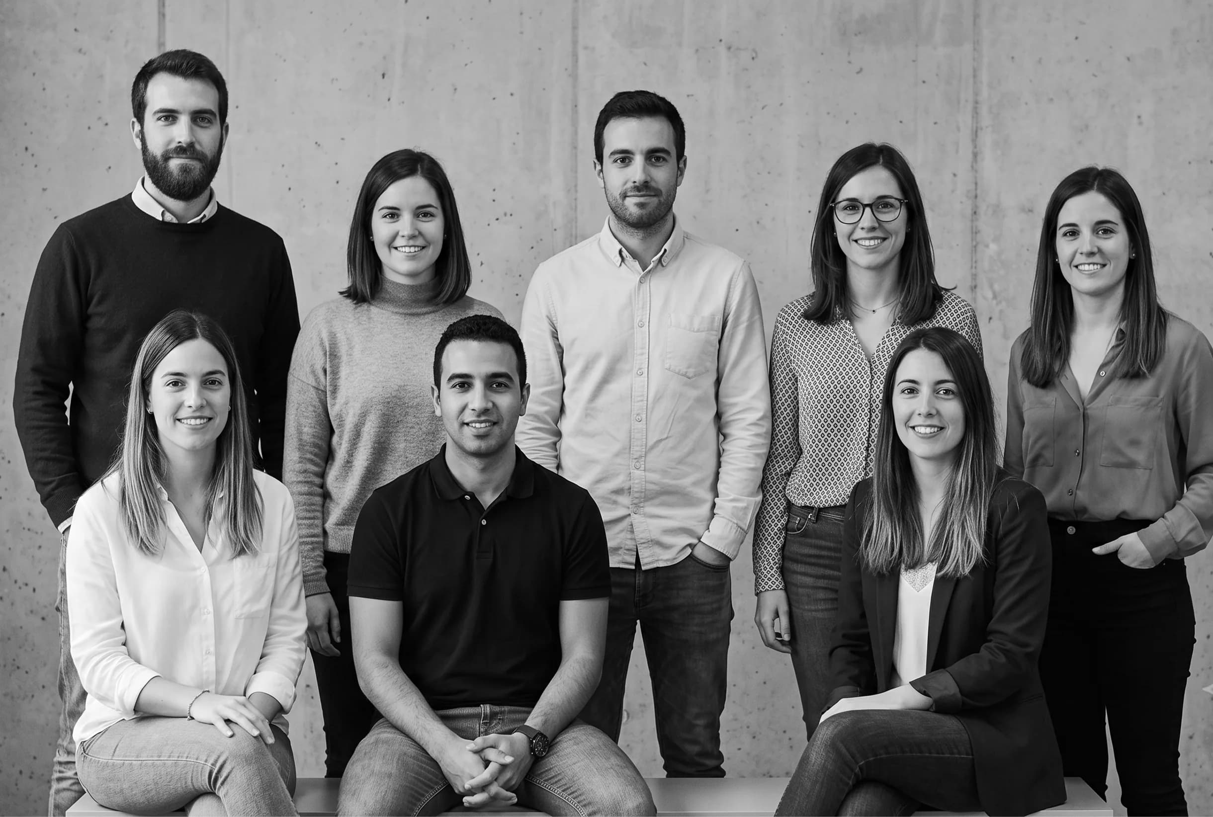 Retrato grupal del equipo de ADN
